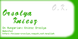 orsolya kniesz business card